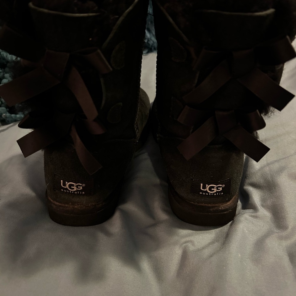 UGG black Bow Back Winter Boots